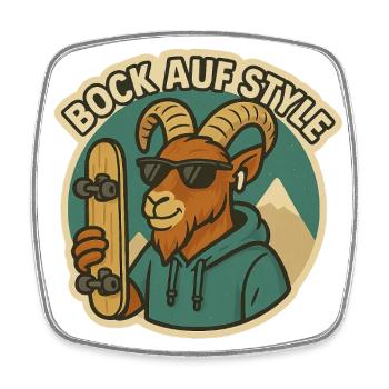 Bock auf style capricorn - Square fridge magnet - white - Front