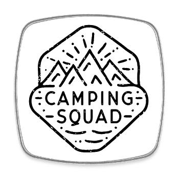 Camping Kader Reisen Urlaub Freunde passende Familie - Viereckiger Kühlschrankmagnet - Weiß - Vorne