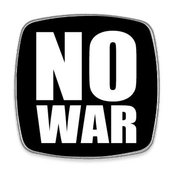 No war - Square fridge magnet - white - Front