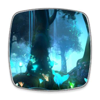 Magical forest - Square fridge magnet - white - Front