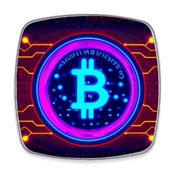 Bitcoin verbunden mit der Matrix - Viereckiger Kühlschrankmagnet - Weiß - Vorne