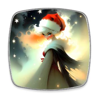 Joyeux Noel #13 - Magnet carré - blanc - Devant