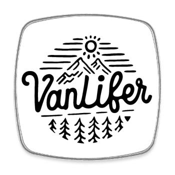 Vanlifer Vanlife - Viereckiger Kühlschrankmagnet - Weiß - Vorne
