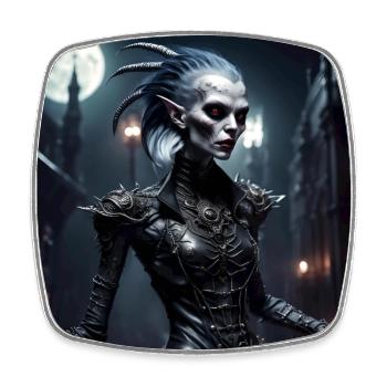 Vamp Alien - Viereckiger Kühlschrankmagnet - Weiß - Vorne