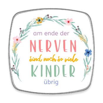 Am Ende der Nerven...personalisierbar - Viereckiger Kühlschrankmagnet - Weiß - Vorne