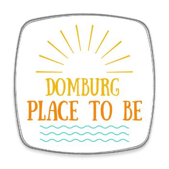 Domburg Place To Be - Square fridge magnet - white - Front