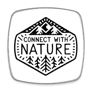 Verbindung mit der Natur - Viereckiger Kühlschrankmagnet - Weiß - Vorne