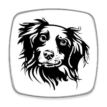 Kooikerhondje - Magnet carré - blanc - Devant