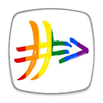 Regenbogen Diversität Toleranz Vielfalt Hashtag # - Viereckiger Kühlschrankmagnet - Weiß - Vorne