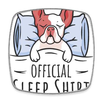 French Mastiff Official Sleep Shirt for Fans of D - Square fridge magnet - white - Front