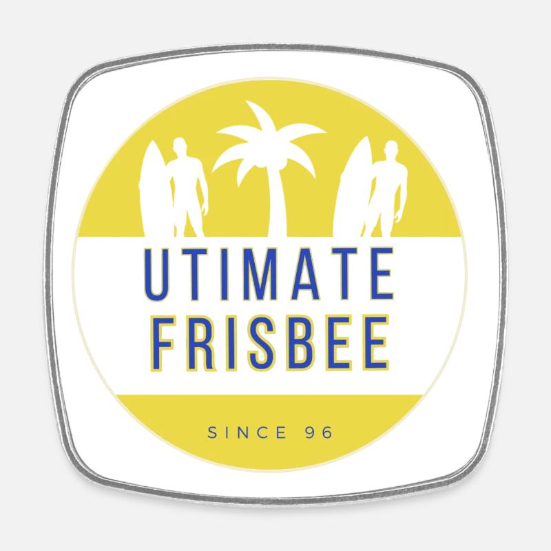 Ulti Beach13 - Square fridge magnet - white