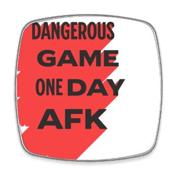 Einen Tag AFK Gamer - Viereckiger Kühlschrankmagnet - Weiß - Vorne