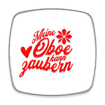 Meine Oboe kann zaubern Orchester Oboist - Viereckiger Kühlschrankmagnet - Weiß - Vorne