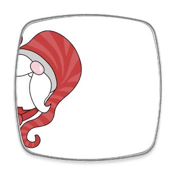 cute Santa Claus - Square fridge magnet - white - Front