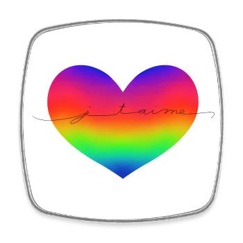 jetaime - Square fridge magnet - white - Front