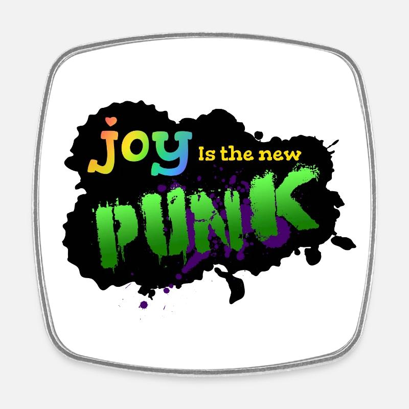 Joy is the new Punk - Square fridge magnet - white