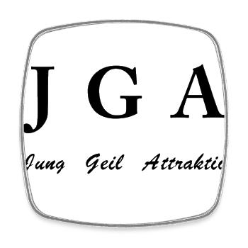 JGA, Junggesellenabschied Hochzeit Lustiger Spruch - Viereckiger Kühlschrankmagnet - Weiß - Vorne