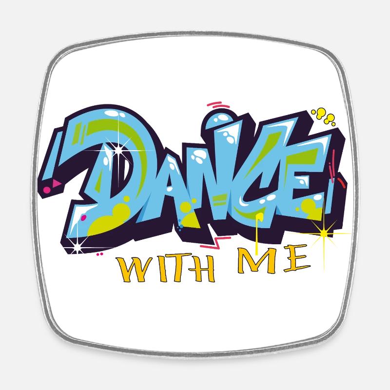 dance with me - Viereckiger Kühlschrankmagnet - Weiß