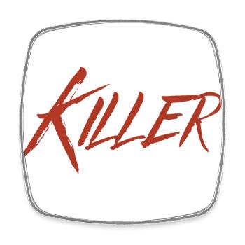 Series Killer Costume Halloween Horror Killer - Square fridge magnet - white - Front