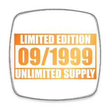 25th Anniversary Limited Edition - ꝏ Supply 09/1999 - Square fridge magnet - white - Front