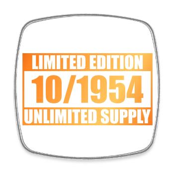 Édition Limitée 70e Anniversaire - ꝏ Approvisionnement 10/1954 - Magnet carré - blanc - Devant