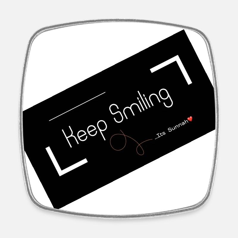 Keep Smiling, Its Sunnah - Viereckiger Kühlschrankmagnet - Weiß