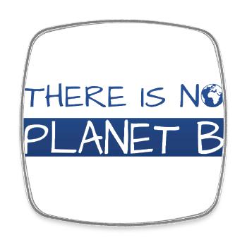 there is no planet b - Viereckiger Kühlschrankmagnet - Weiß - Vorne