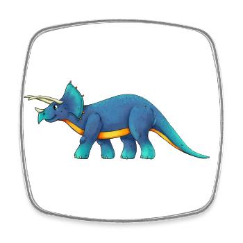 Triceratops - Square fridge magnet - white - Front