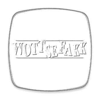 Wottsefakk WTF What The Fuck Fun Statement - Viereckiger Kühlschrankmagnet - Weiß - Vorne