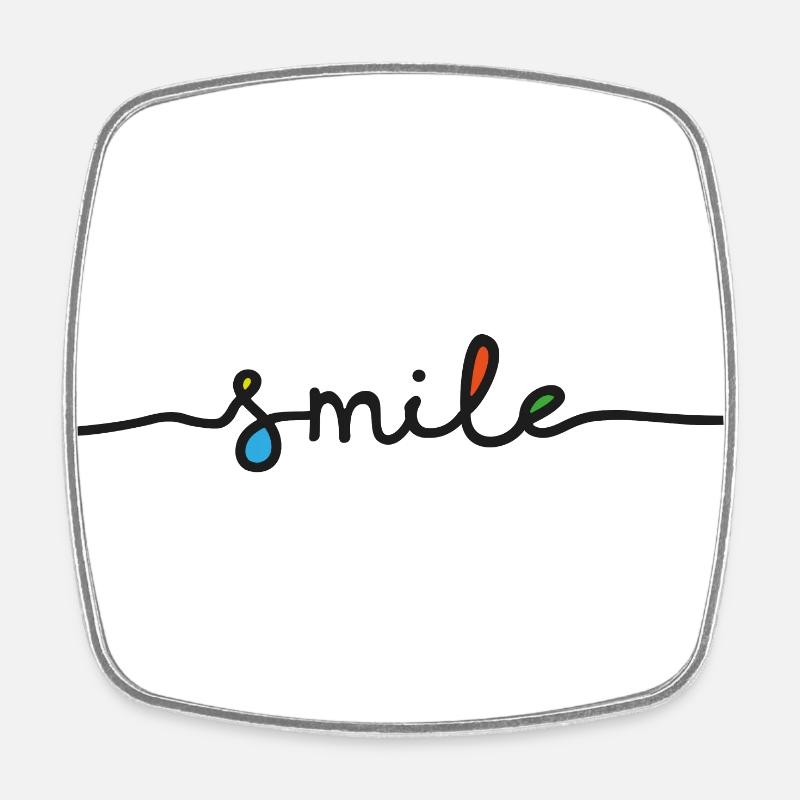 Police Smile - Magnet carré - blanc