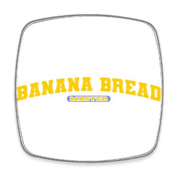 Banana Bread Master Banana Bread Baker Vegan - Square fridge magnet - white - Front