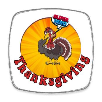 Proud bird - Square fridge magnet - white - Front