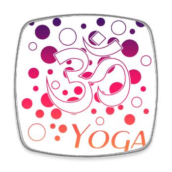 Yoga - Viereckiger Kühlschrankmagnet - Weiß - Vorne