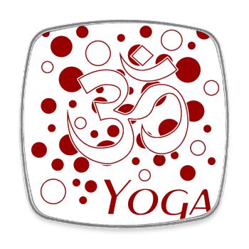 Yoga yoga - Viereckiger Kühlschrankmagnet - Weiß - Vorne