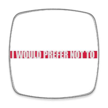 I prefer not to - Square fridge magnet - white - Front