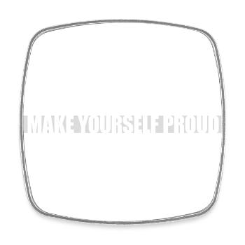 make yourself proud Zitat - Viereckiger Kühlschrankmagnet - Weiß - Vorne