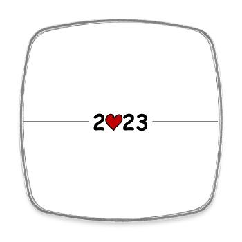 2023 Heart Year - Square fridge magnet - white - Front