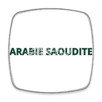 Drapeau Arabie saoudite - Magnet carré - blanc - Devant