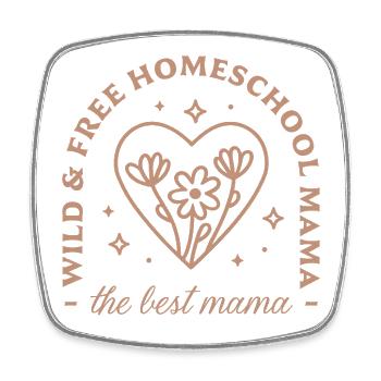 Homeschooling die beste Retro-Mutter - Viereckiger Kühlschrankmagnet - Weiß - Vorne