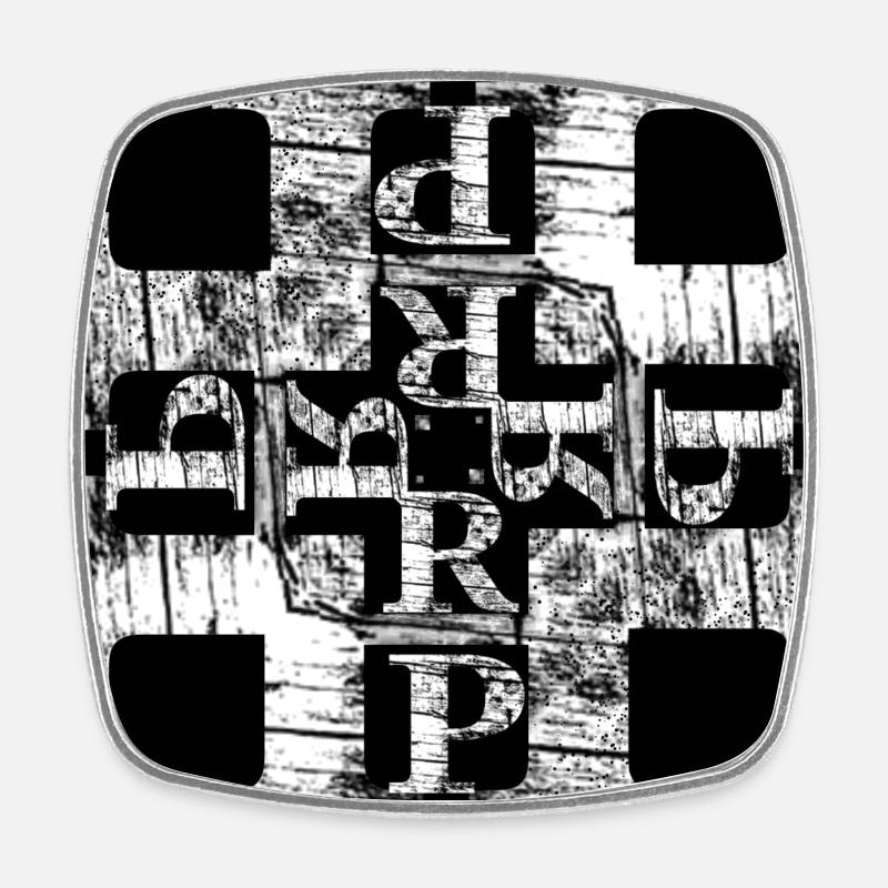 Croix HRP - Magnet carré - blanc