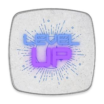Level up - Viereckiger Kühlschrankmagnet - Weiß - Vorne