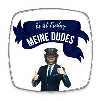 Es ist Freitag meine Dudes - Viereckiger Kühlschrankmagnet - Weiß - Vorne