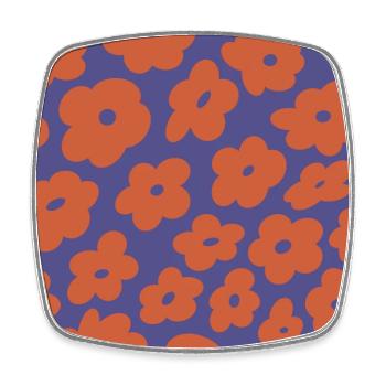Flowers in a square - Viereckiger Kühlschrankmagnet - Weiß - Vorne
