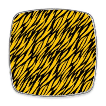Peau d'animal avec style de couleur africaine - Magnet carré - blanc - Devant