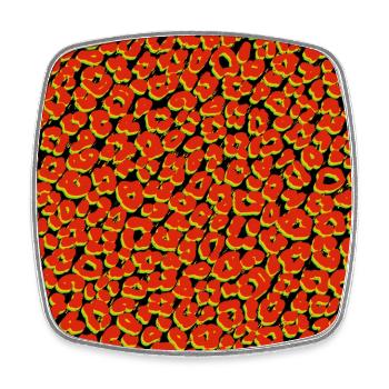 Peau d'animal avec style de couleur africaine - Magnet carré - blanc - Devant