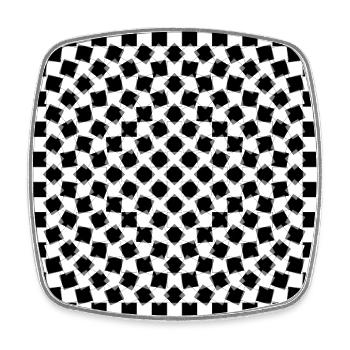 Art optique - Psycho Chess - Magnet carré - blanc - Devant