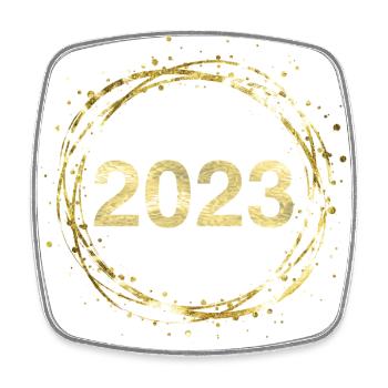 2023 - Magnet carré - blanc - Devant
