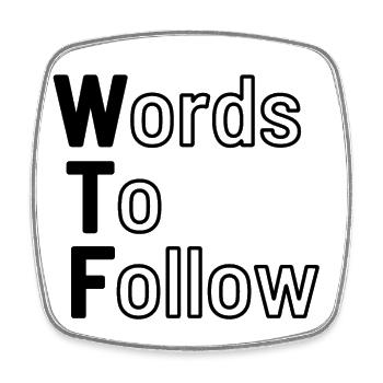 WTF - Words To Follow - Square fridge magnet - white - Front