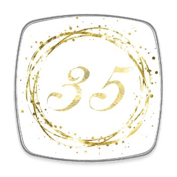 35 - Magnet carré - blanc - Devant