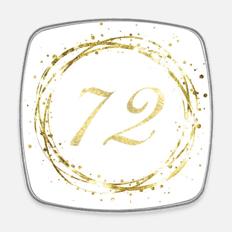 72 - Square fridge magnet - white